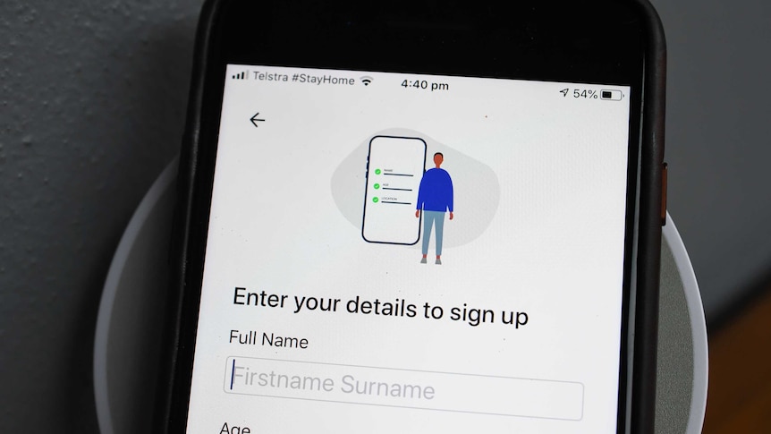 The new COVIDSafe app as seen on an Iphone on the day the Australian Government released it to the public.