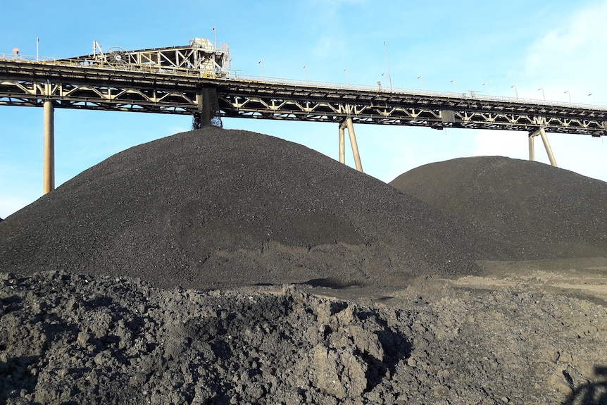 Coal in mound