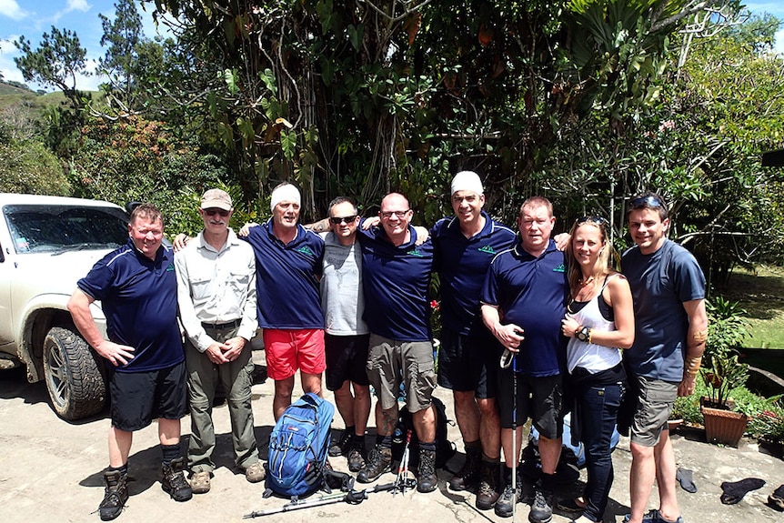 The trekkers after receiving medical treatment.