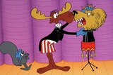 Rocky and Bullwinkle's hat trick