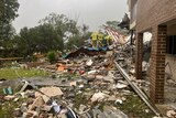 Firefighters search rubble at Whalan house after explosion 010624