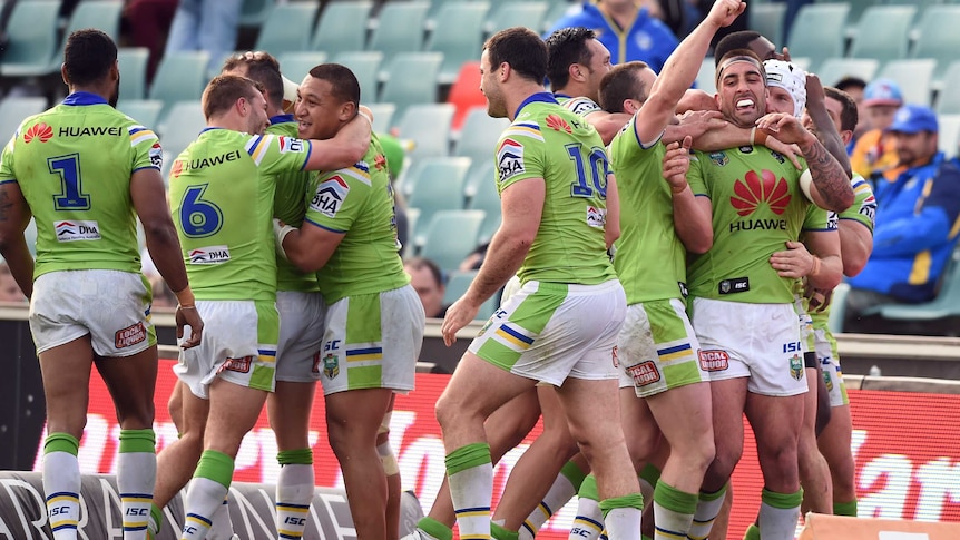 Canberra Raiders celebrate