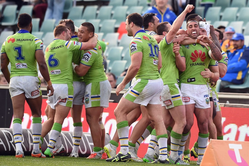 Canberra Raiders celebrate