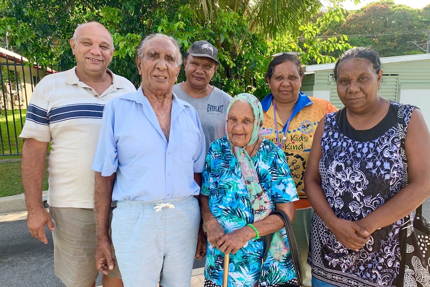 Denise Cedric with her elderly parents and siblings