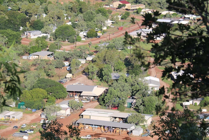 Aerial view of Timber Creek, NT