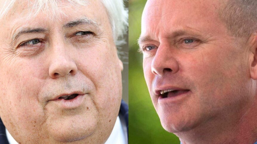 Clive Palmer (left) and Campbell Newman
