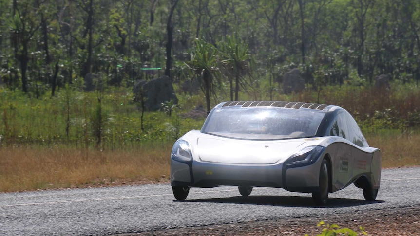 Solar car testing in the Northern Territory