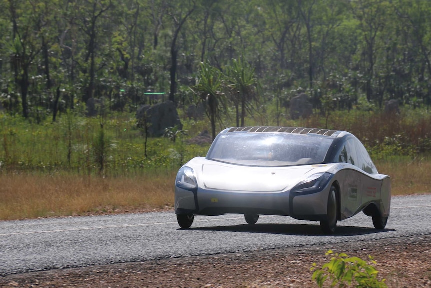 Solar car testing in the Northern Territory