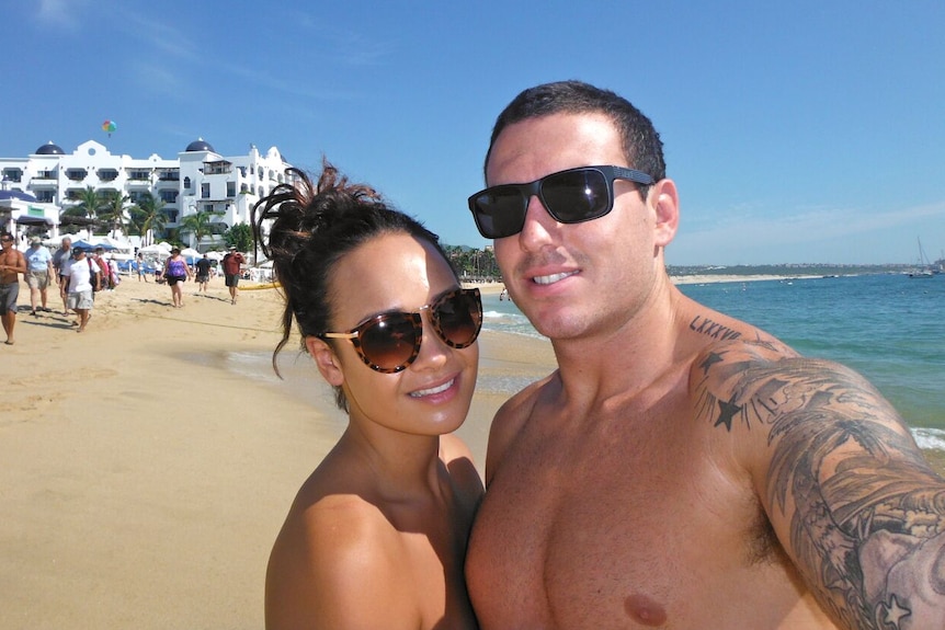 Kayla and Darius Boyd at the beach