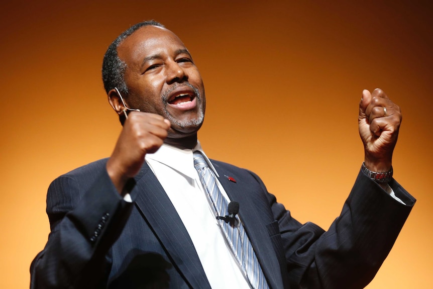 US presidential candidate Ben Carson