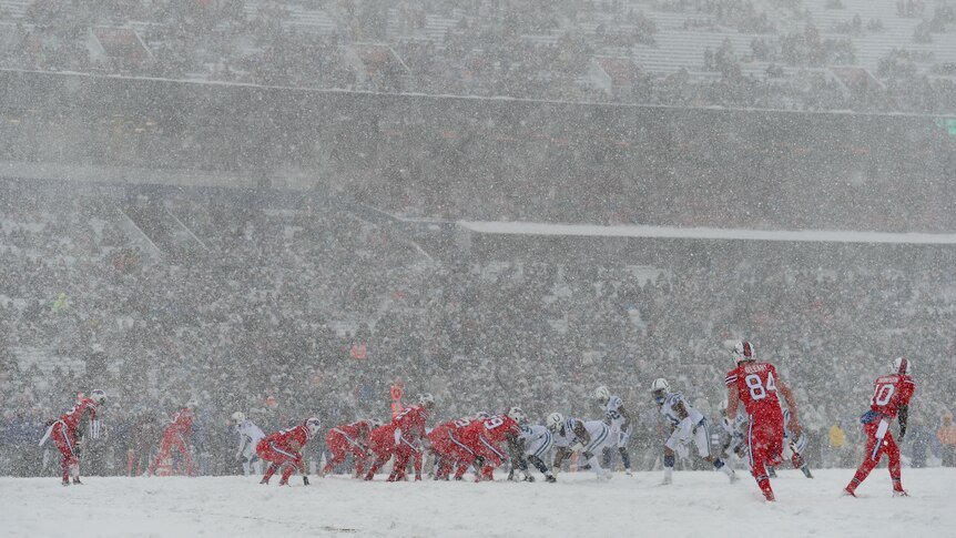 Colts take on Bills in the snow