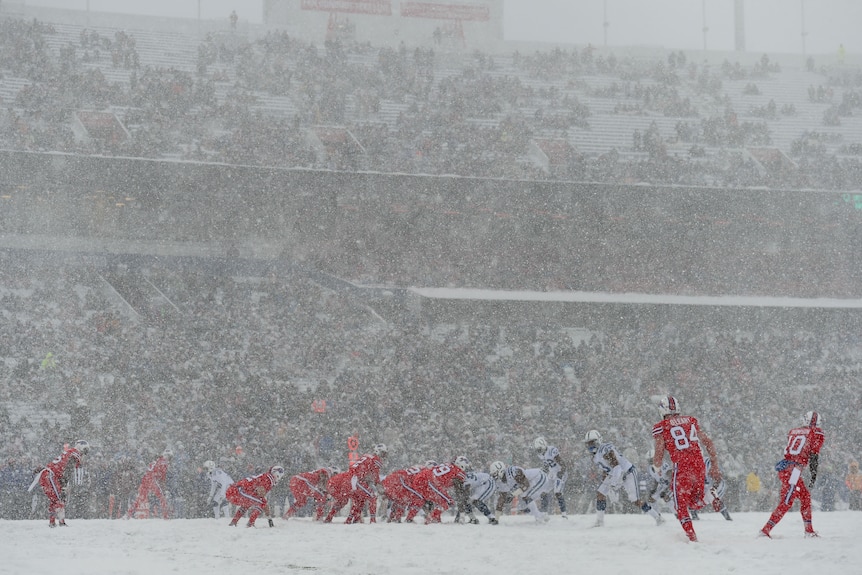 Colts take on Bills in the snow
