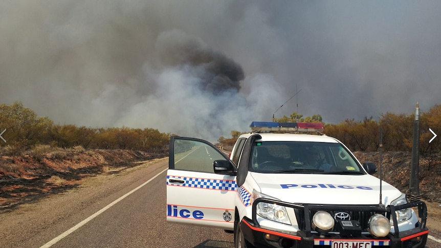 The Barkly highway between Mount Isa and Cloncurry was closed for most of Tuesday while fire crews back-burned in the region.