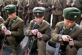 North Korean soldiers train