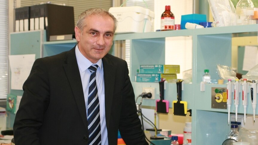 Cardiologist Dr Chris Semsarian in a hospital laboratory.