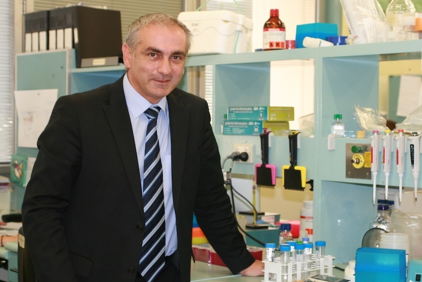 Cardiologist Dr Chris Semsarian in a hospital laboratory.