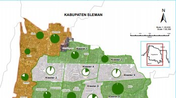 Peta frekuensi wolbachia wilayah Kota Yogyakarta.