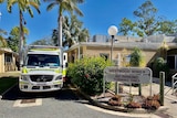 Ambulance parked next to the Westwood Wing at the North Rockhampton Aged Care Centre