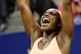 Sloane Stephens celebrates win over Venus Williams at US Open