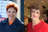 A composite image of Pauline Hanson and Pauline Pantsdown