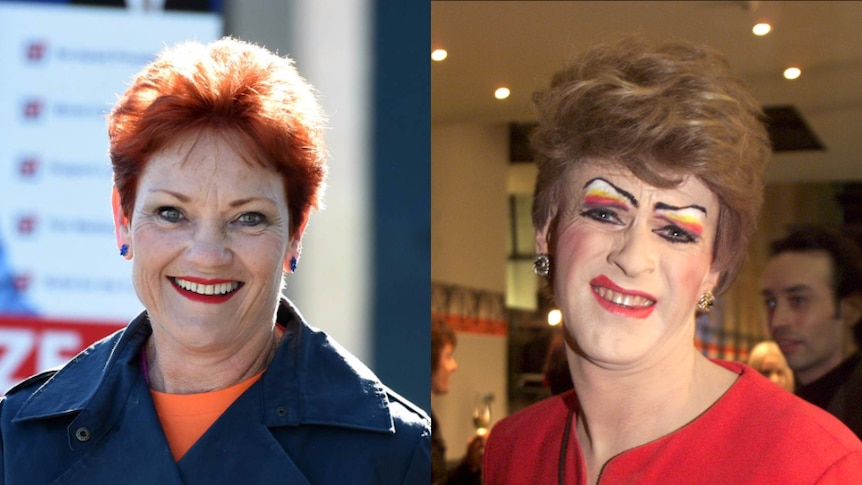 A composite image of Pauline Hanson and Pauline Pantsdown