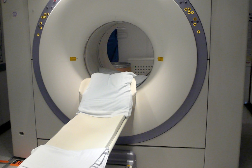 A CT scan machine.