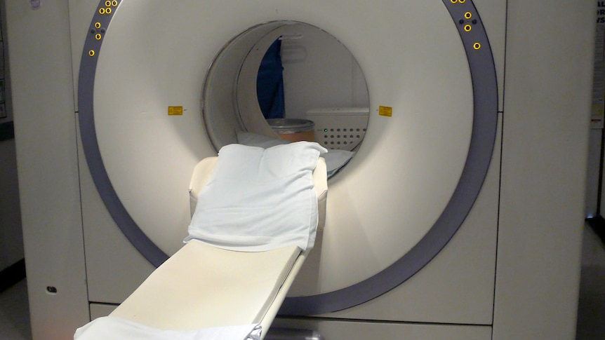 A CT scan machine.