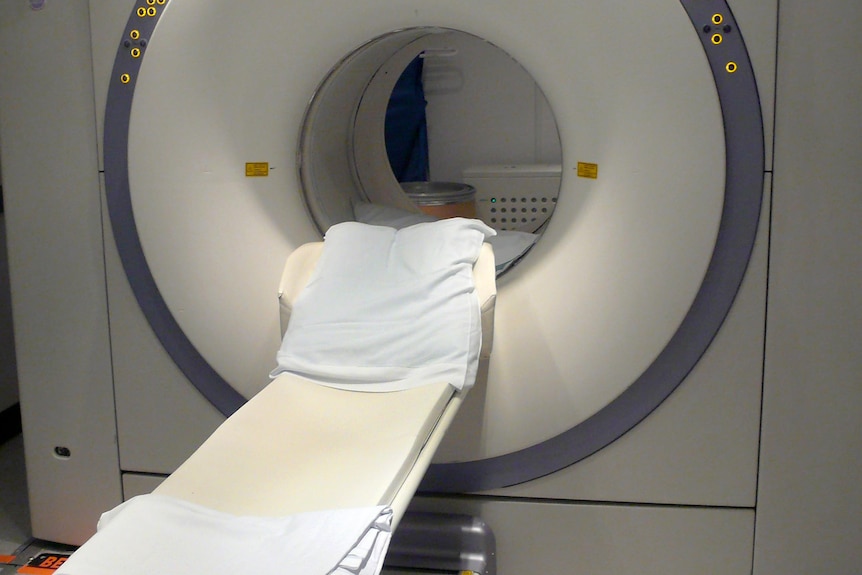 A CT scan machine.