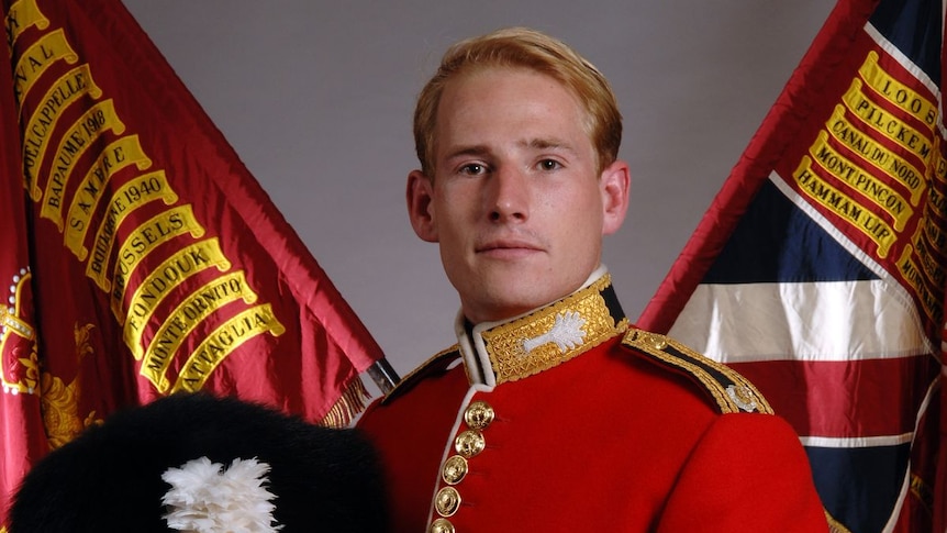 Mark Evison in uniform for the Welsh Guards