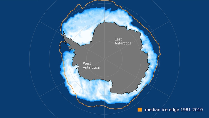 Graph of ice melting around Antarctica