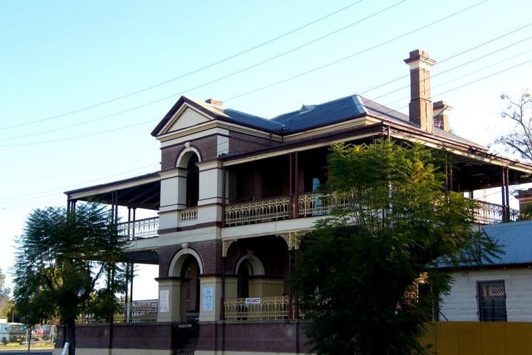 Classic early Australian architecture from 1880 two storey with verandas and balcony