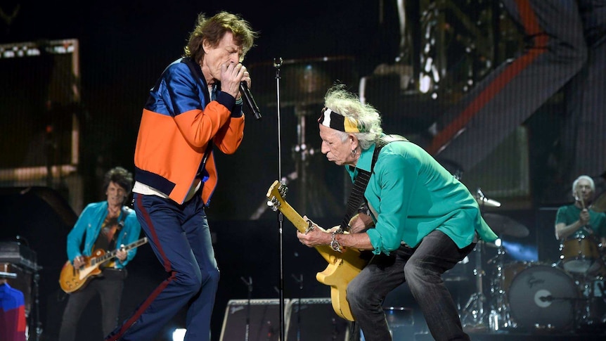 The Rolling Stones perform at Desert Trip, on October 15, 2016.