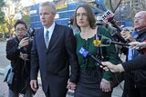 Jeffery Gilham and his wife Robecca leave the NSW Supreme Court in Sydney on June 25, 2012.