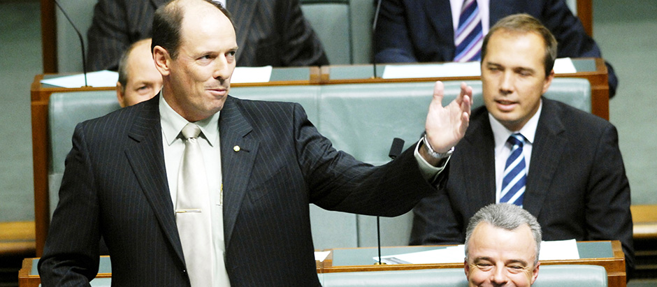 New Liberal member Luke Simpkins deliver his maiden speech to parliament in Canberra, Thursday, Feb. 14, 2008.