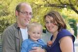 Kyle and Sarah Townes with their three-year-old son Michael