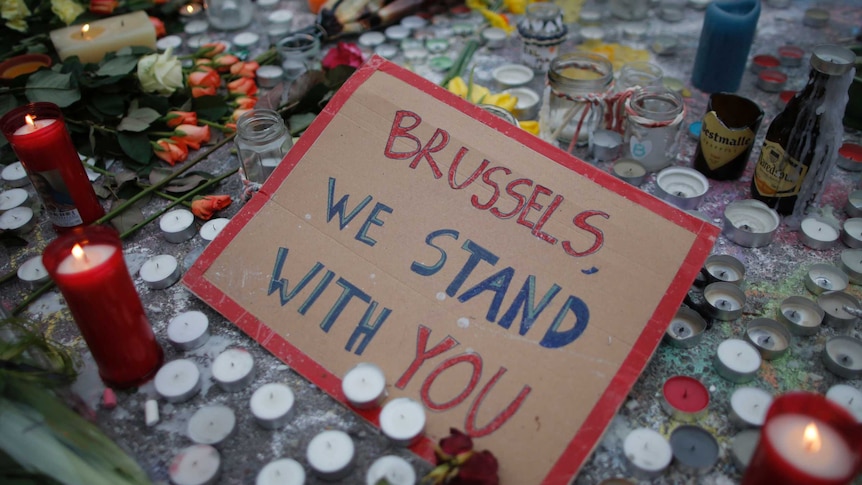 Street memorial at the Place de la Bourse