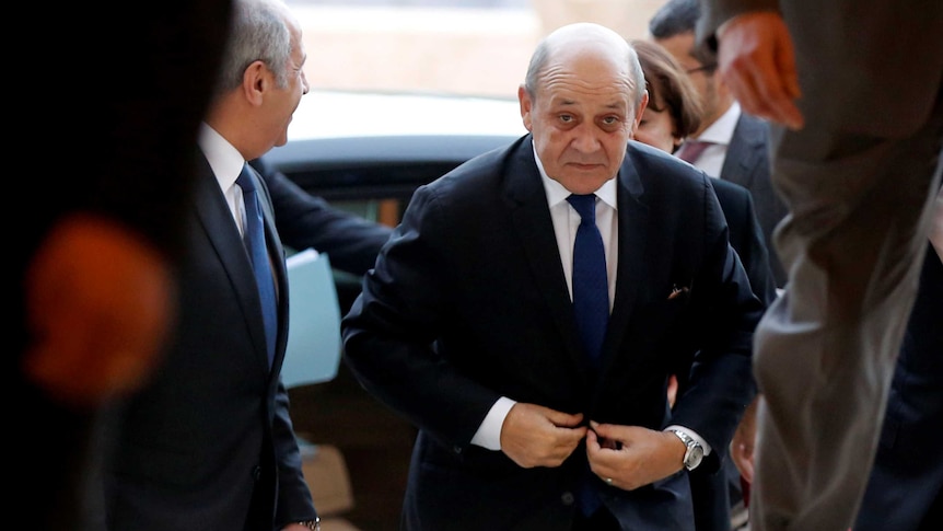 The conmen allegedly posed as Jean-Yves Le Drian to solicit money for "secret operations".