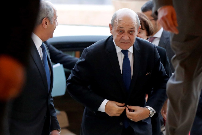 The conmen allegedly posed as Jean-Yves Le Drian to solicit money for "secret operations".