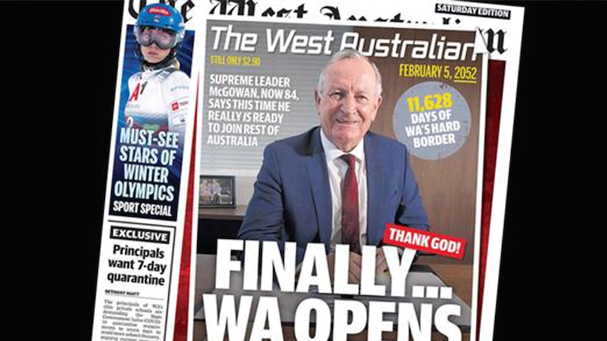 Mark McGowan aged on the West Australian front page