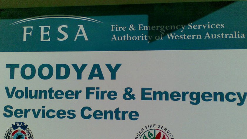 FESA Toodyay Volunteer Fire and Emergency Services centre sign