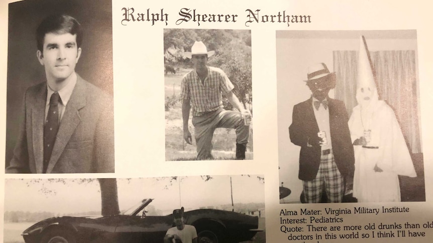 Ralph Northam's page from the 1984 Eastern Virginia Medical School yearbook