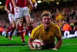 Reds recruit ... Lachie Turner scoring a try for the Wallabies against Wales in 2011
