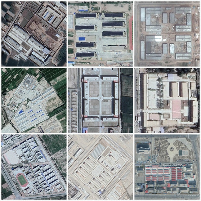 Satellite images of Xinjiang camps