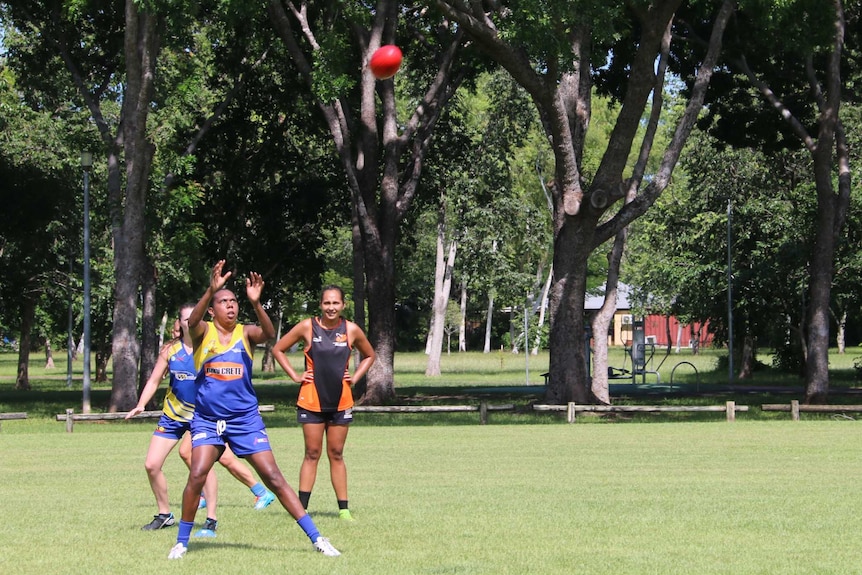 Charmaine Patrick from Darwin plays with the Wanderers