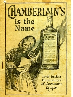 Book Advertising Chamberlain cough medicine and many other products.
