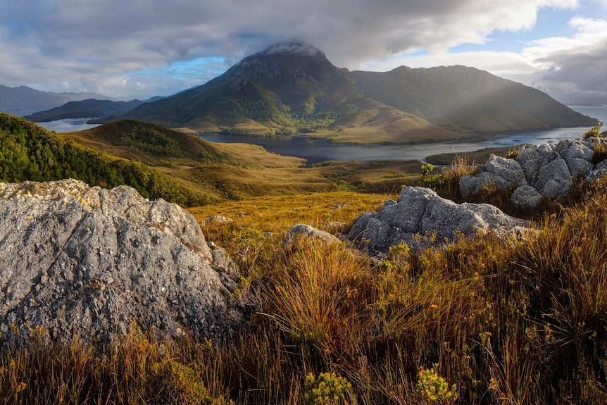 Mount Rugby at Bathurst Harbour, Tasmania