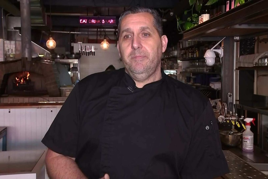 Attila Yilmaz in his restaurant.