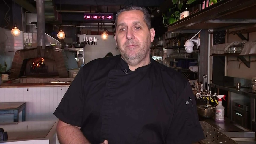 Attila Yilmaz in his restaurant.