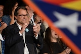 Catalonia's nationalist president Artur Mas at campaign rally