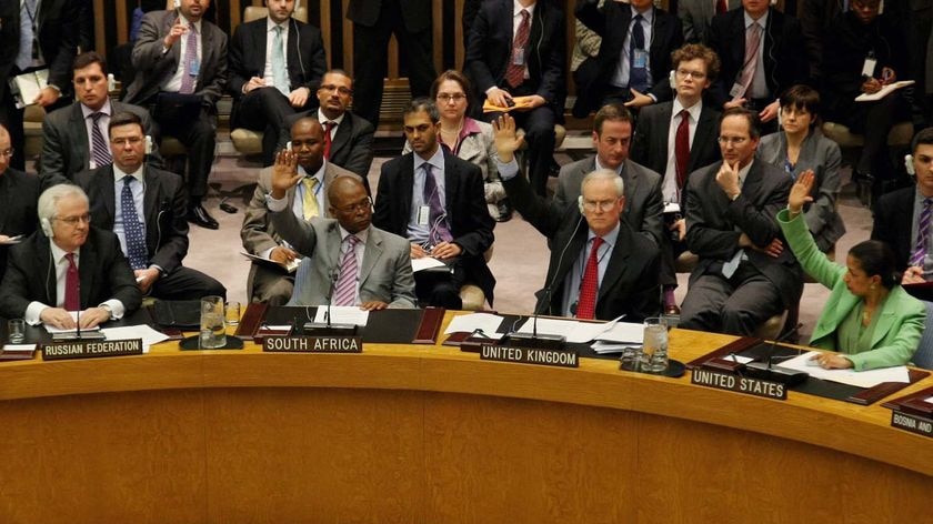 Ten members of the security council voted for the resolution with five abstentions.